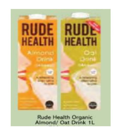 Rude Health Organic Almond / Oat Drink Milk ( 1 LTR ) Shopee Malaysia