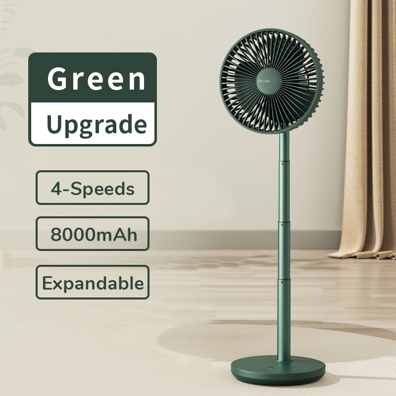 JISULIFE Rechargeable Fan Table USB Stand Portable Oscillating ...