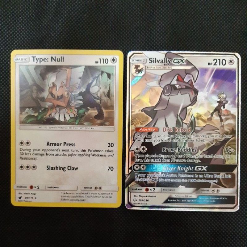 Pokemon Card TCG: Type: Null 89/111 (HOLO) & Silvally GX 184/236 Set  -2cards 100% Original Pokemon Card | Shopee Malaysia