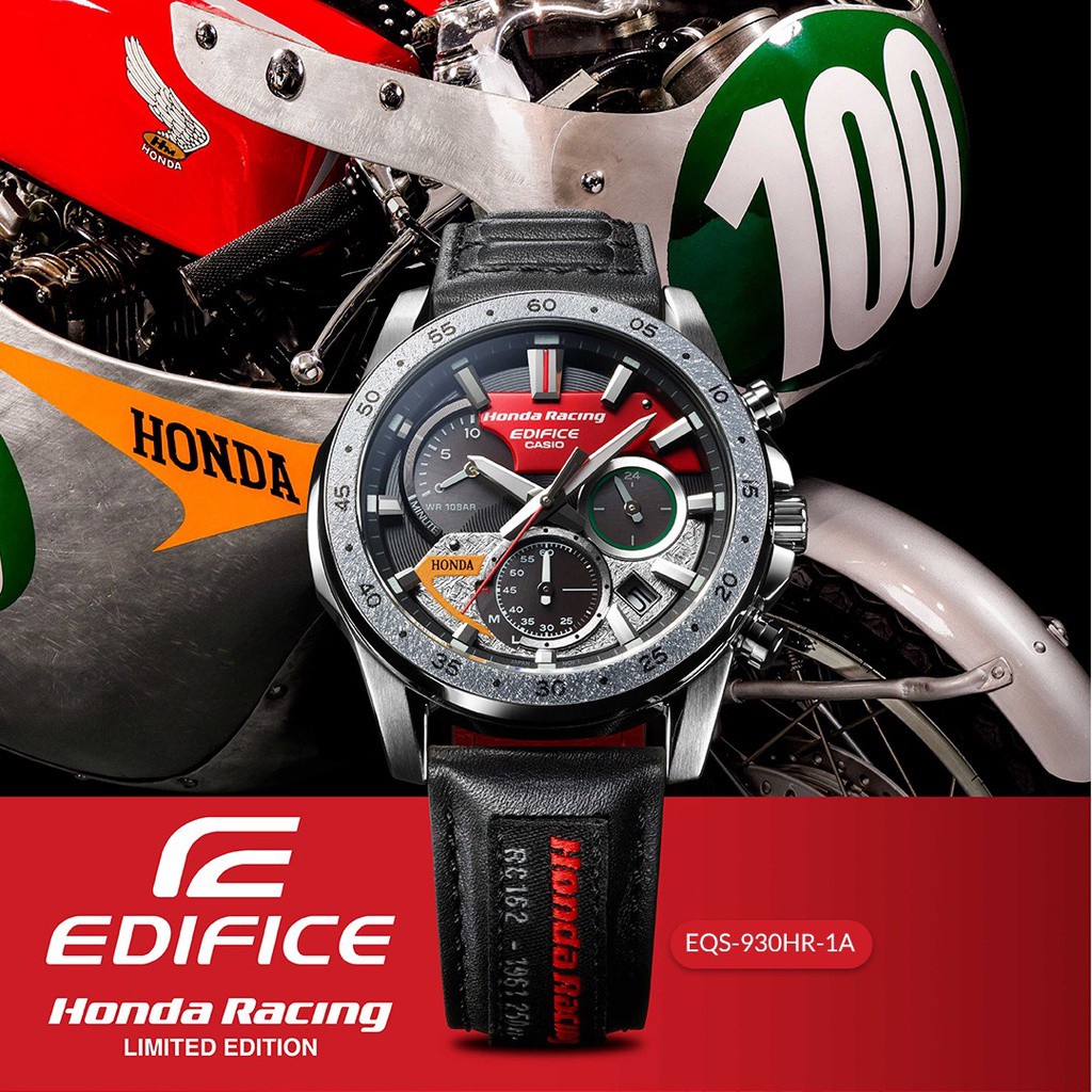 OFFICIAL WARRANTY Casio Edifice EQS 930HR 1A Honda Racing Limited Edition Solar Powered Watch EQS930HR EQS930HR 1A Shopee Malaysia