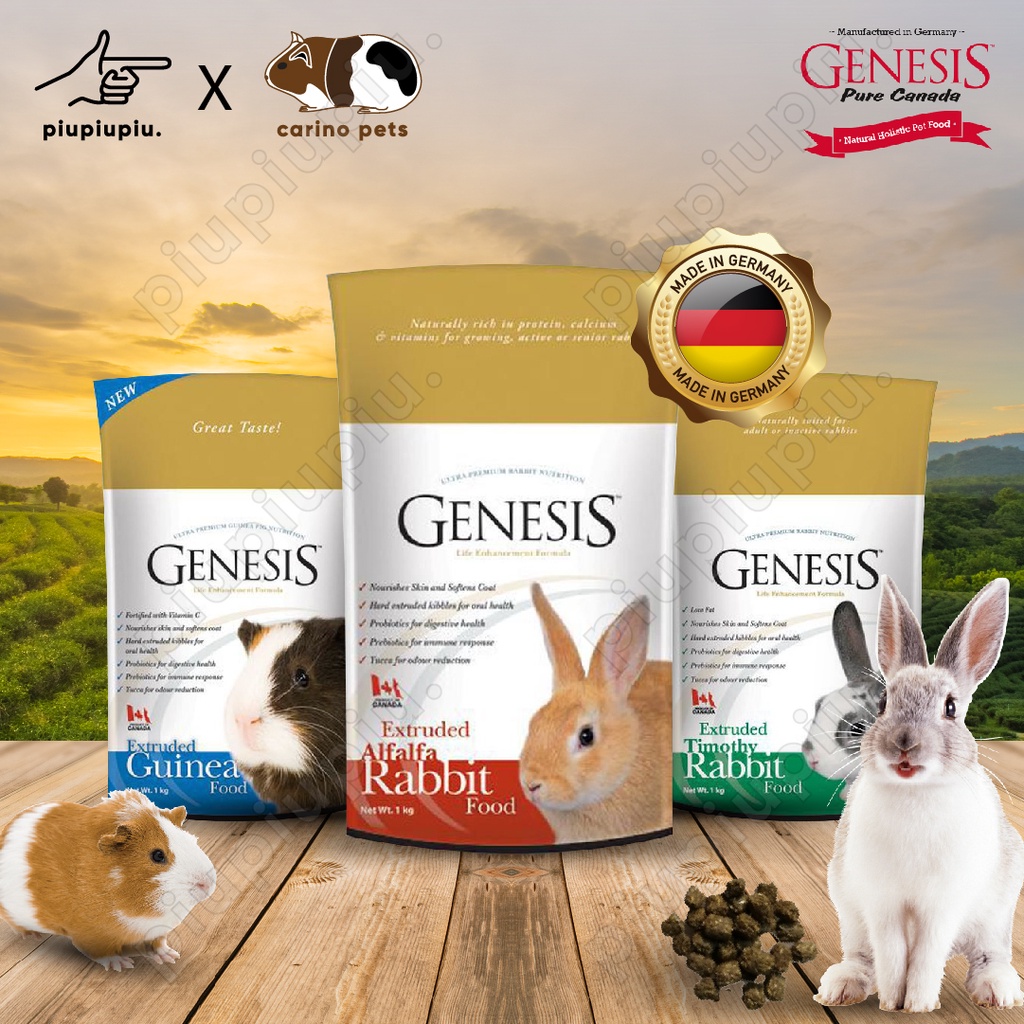 [24HR SHIP] GENESIS EXTRUDED PREMIUM RABBIT & GUINEA PIG FOOD Timothy Alfalfa Rabbit Guinea Pig