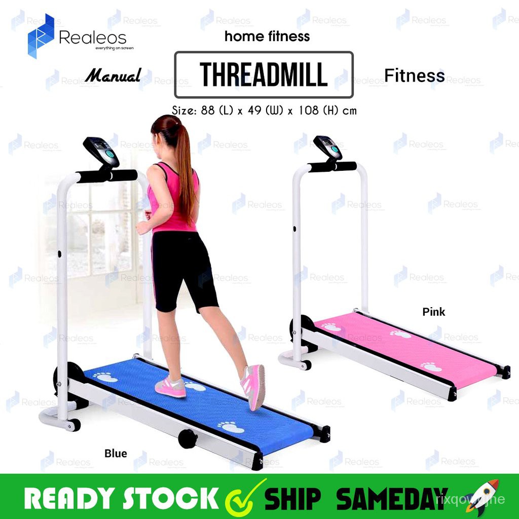 Realeos Foldable Running Treadmill Machine Fitness Gym Monitor RB36