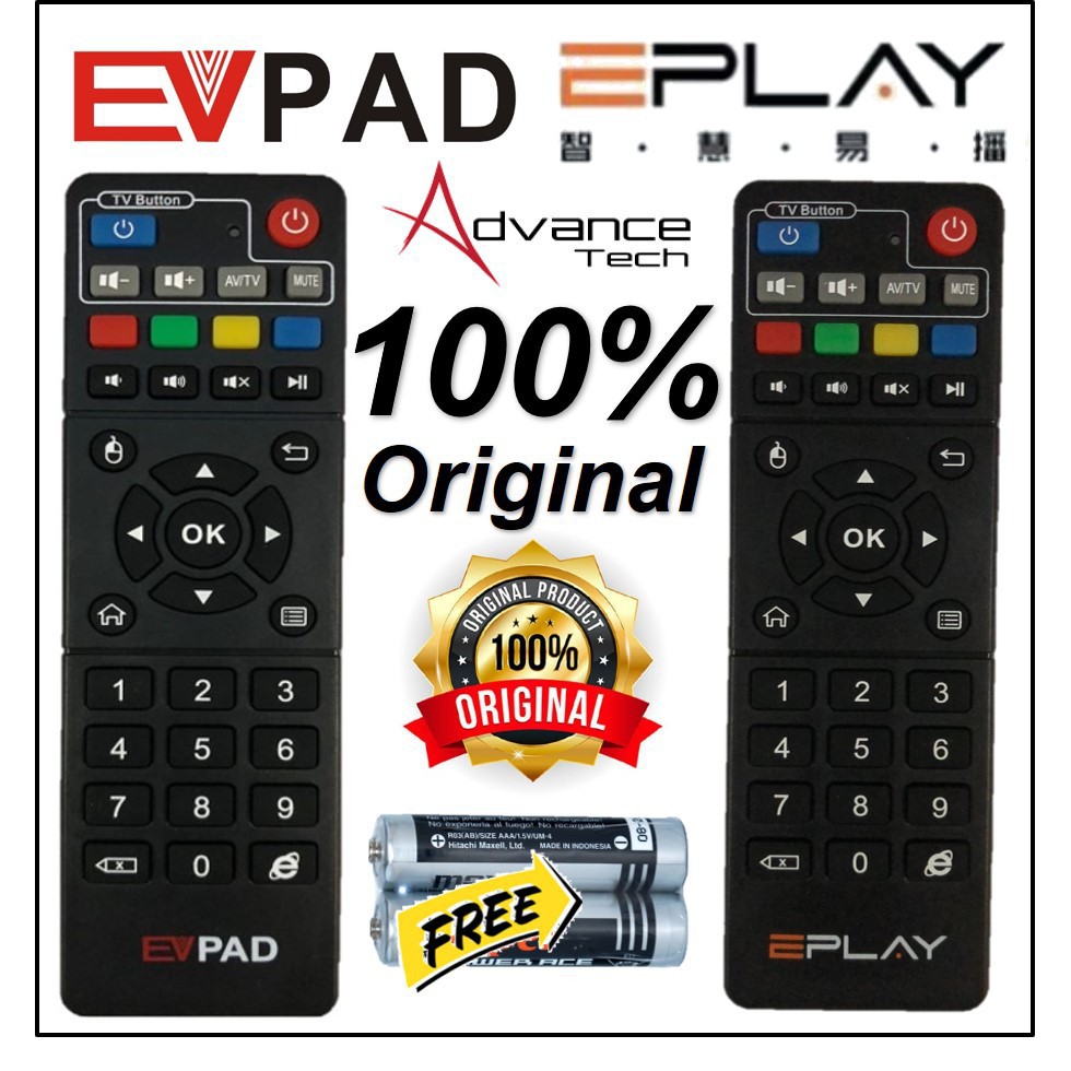rak tv*monitor stand* EVPAD / EPLAY Remote Control ORIGINAL for EVpad