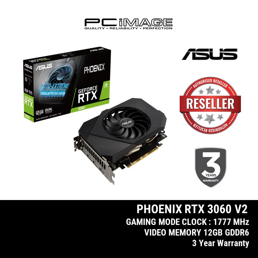 ASUS PHOENIX V2 GEFORCE RTX 3060 12GB GDDR6 (LHR) | Shopee Malaysia