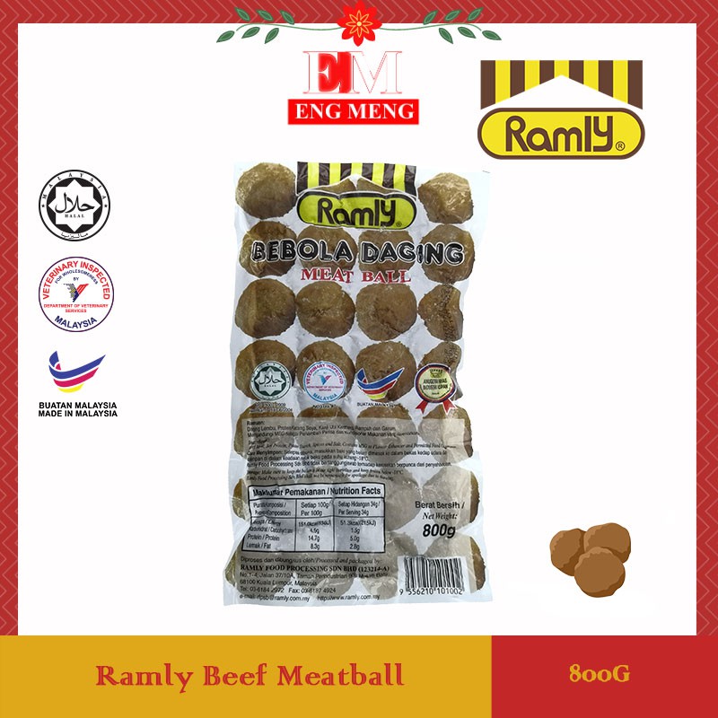 Ramly Beef Meat Ball 800g Ramly 牛肉丸 800g Ramly Bebola Daging 800g