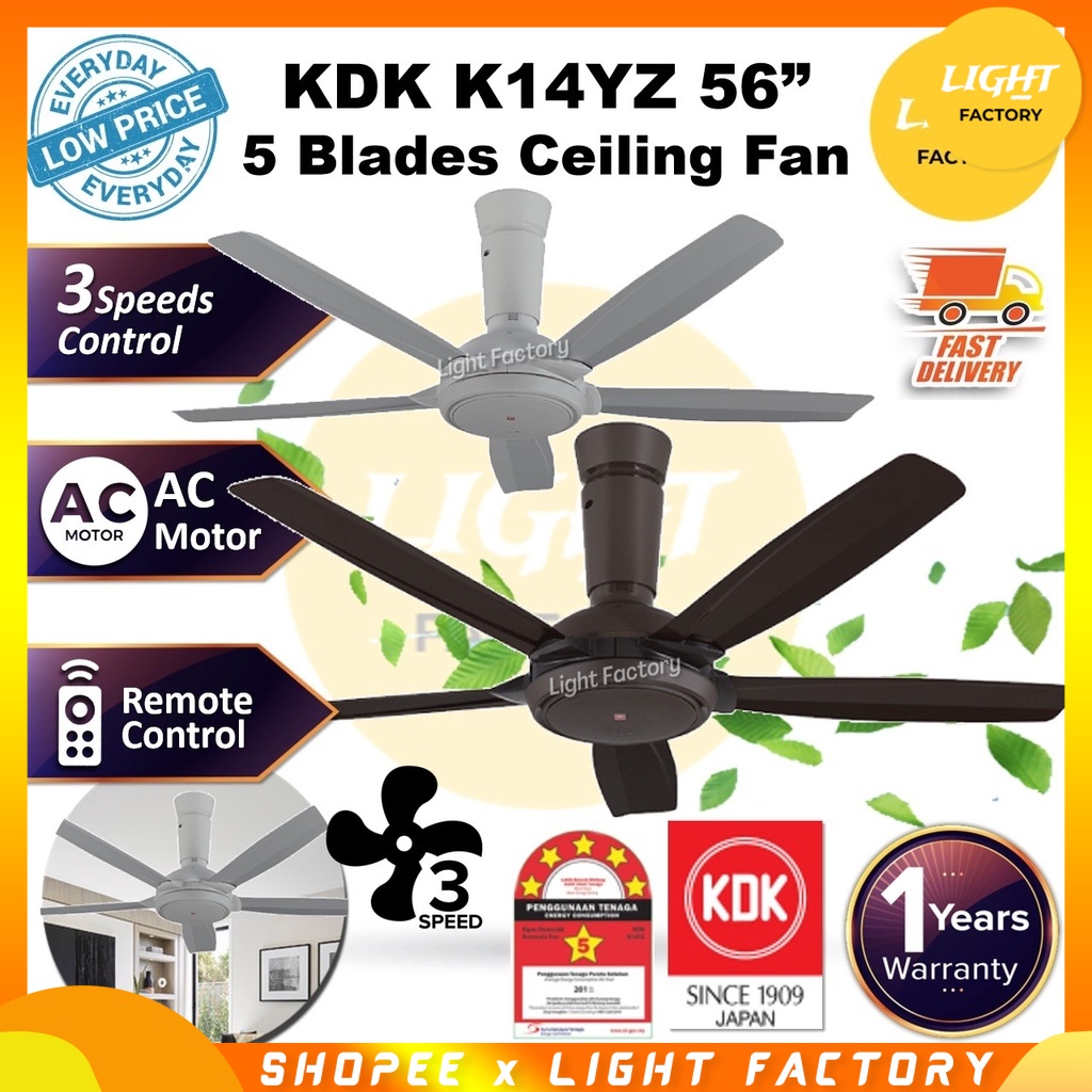 KDK Z Series 56" KDK K14YZPBR / GY 5 Blades K14XZGY / PBR 4 Blades
