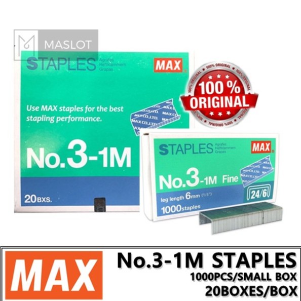 MAX 3-1M STAPLES (1000'S) | Shopee Malaysia