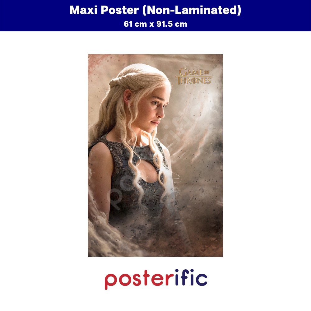 Poster Game Of Thrones A Lion & A Dragon - 61x91,5 Cm Con Strisce Adesive R 675309
