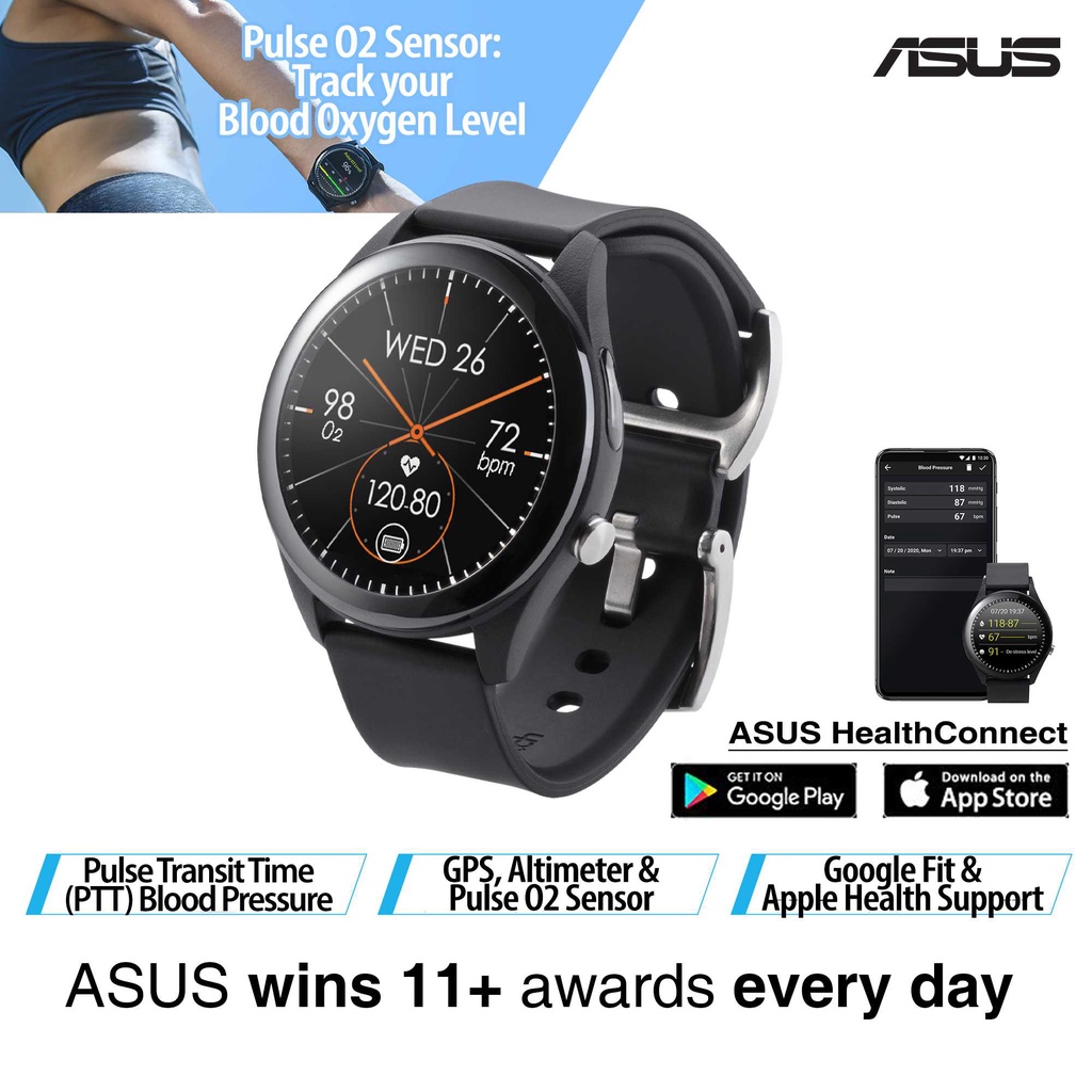 ASUS VivoWatch SP is an intelligent wearable health tracker that