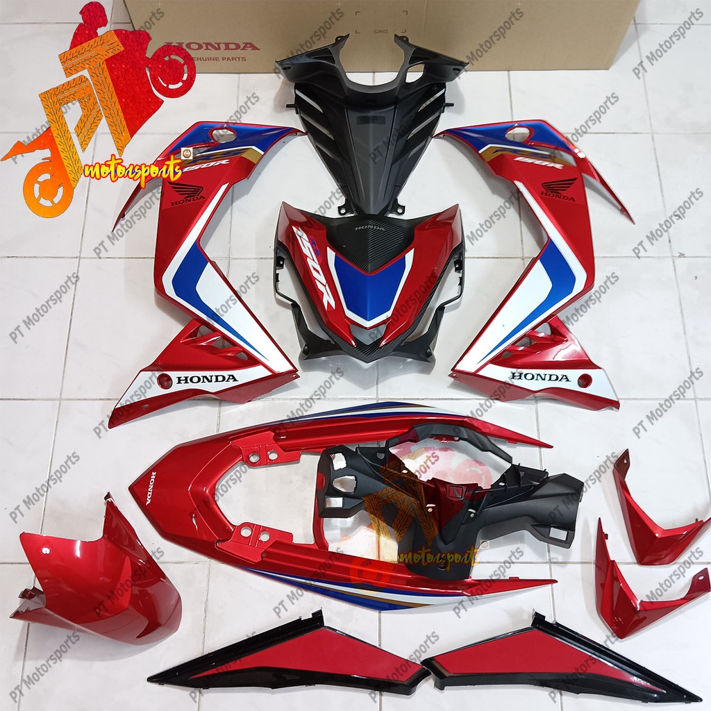 Honda Rs150 Rs 150 V1 Candy Red Cover Set Sticker Original V2 Trico Red ...