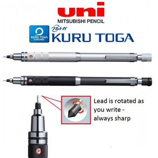 uni Kuru Toga Advance - Auto Lead Rotating Mechanical Pencil, 0.5mm (Navy)  