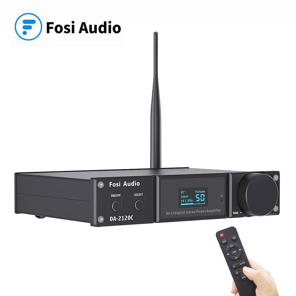 Fosi Audio DA2120C Bluetooth Amplifier 120W x2 Stereo HiFi 2.1 Channel ...