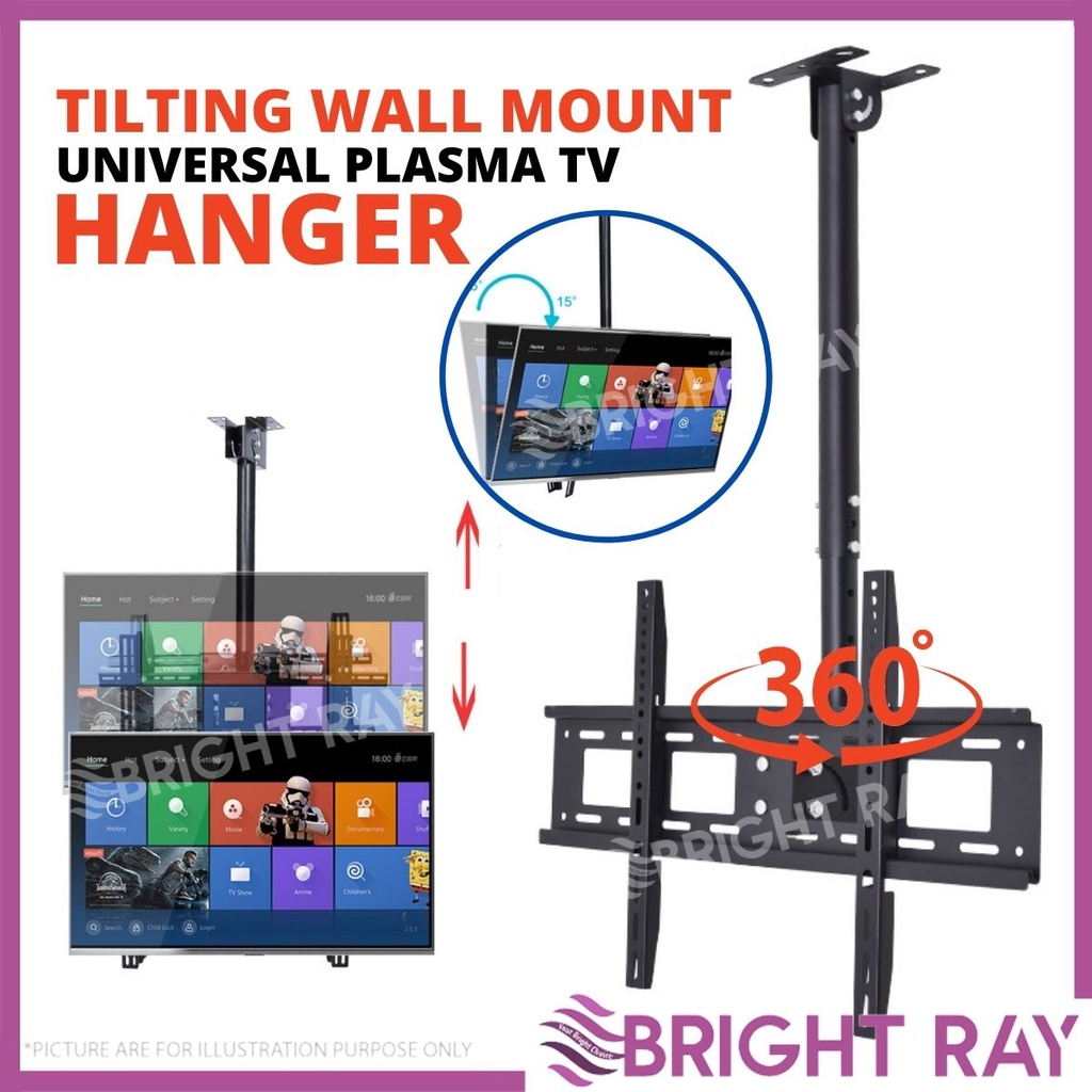 HANGING Adjustable 360 Degree Swivel Ceiling TV Mount for 32''-65 ...