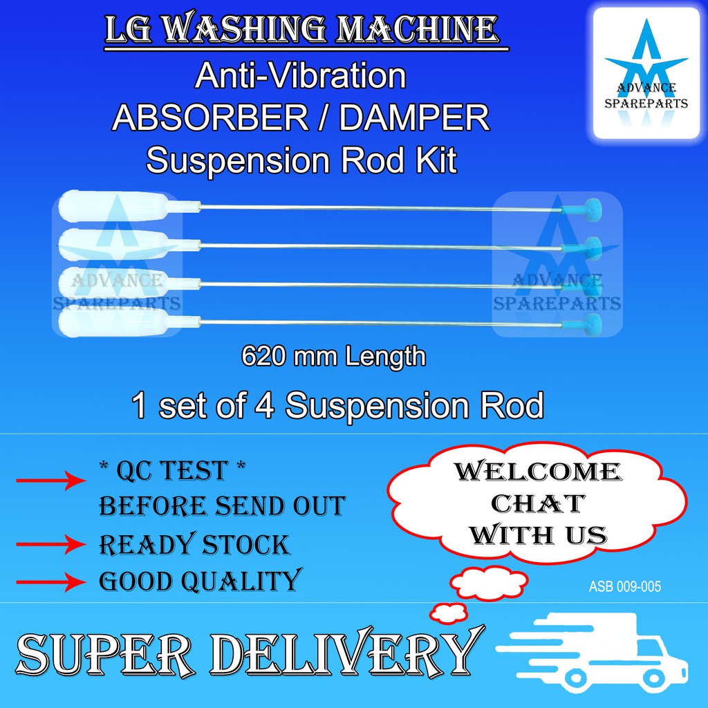 Absorber Suspension Rod AntiVibration Damper LG WASHING MACHINE WF