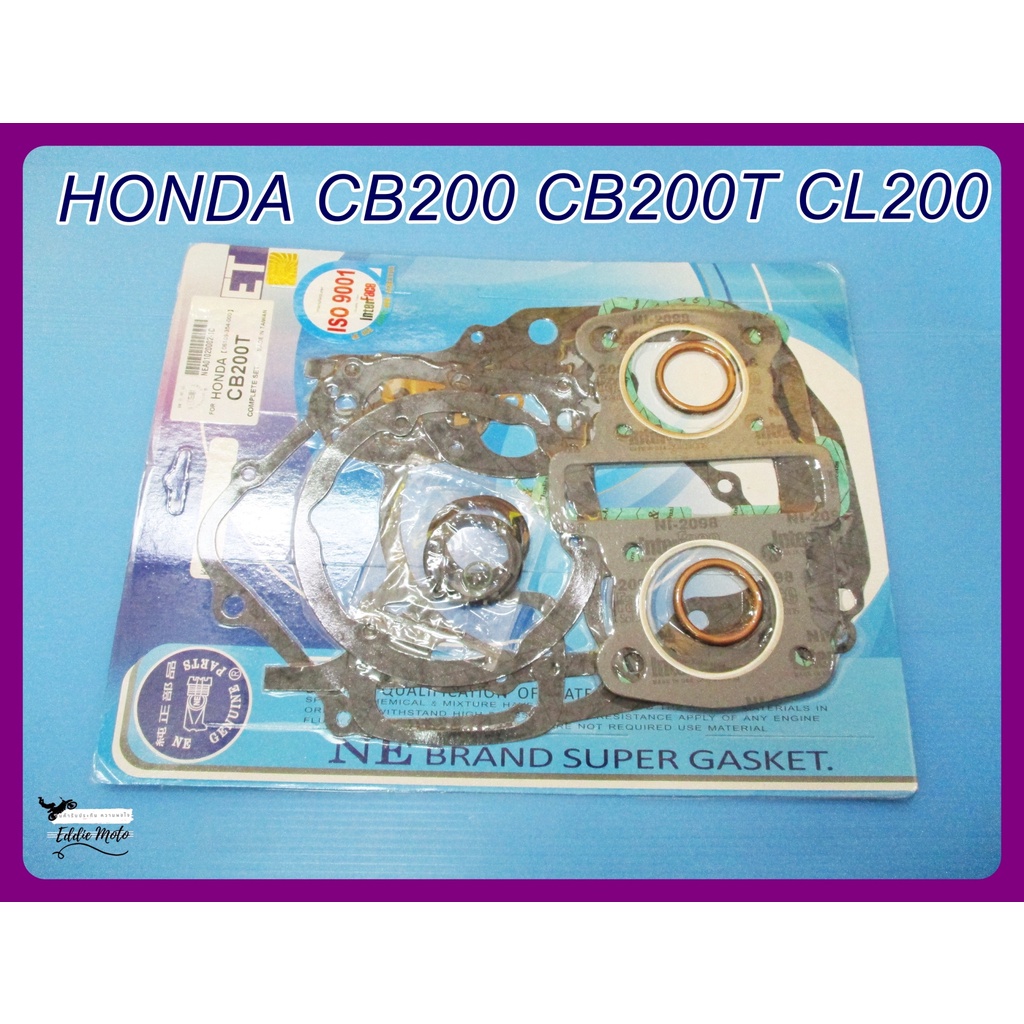 ENGINE GASKET COMPLETE SET (ISO 9001) Fit For HONDA CB200 CB200T CL200 ...