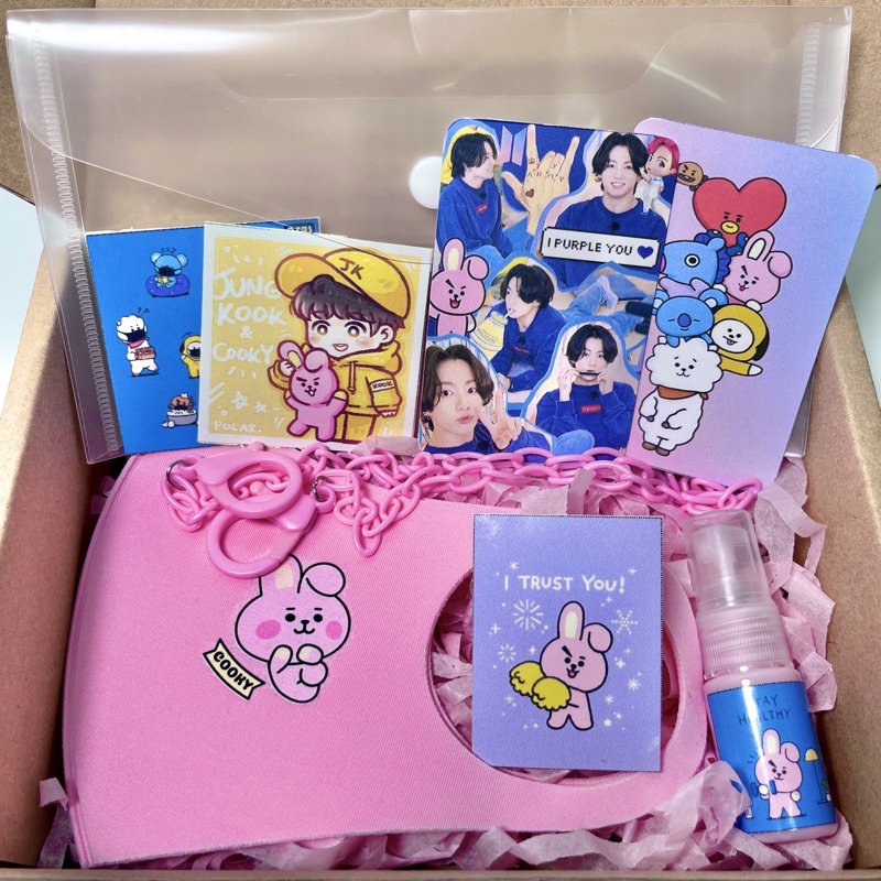 Bt21 Kpop Hygiene Gift Box Koya Rj Shooky Mang Chimmy Tata Cooky Bts 