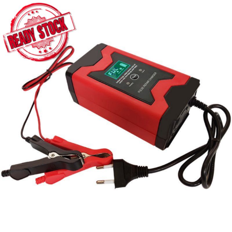 Pulse Repair Battery Chargers 12v 6A Pengecas Bateri Car Battery Charger Shopee Malaysia