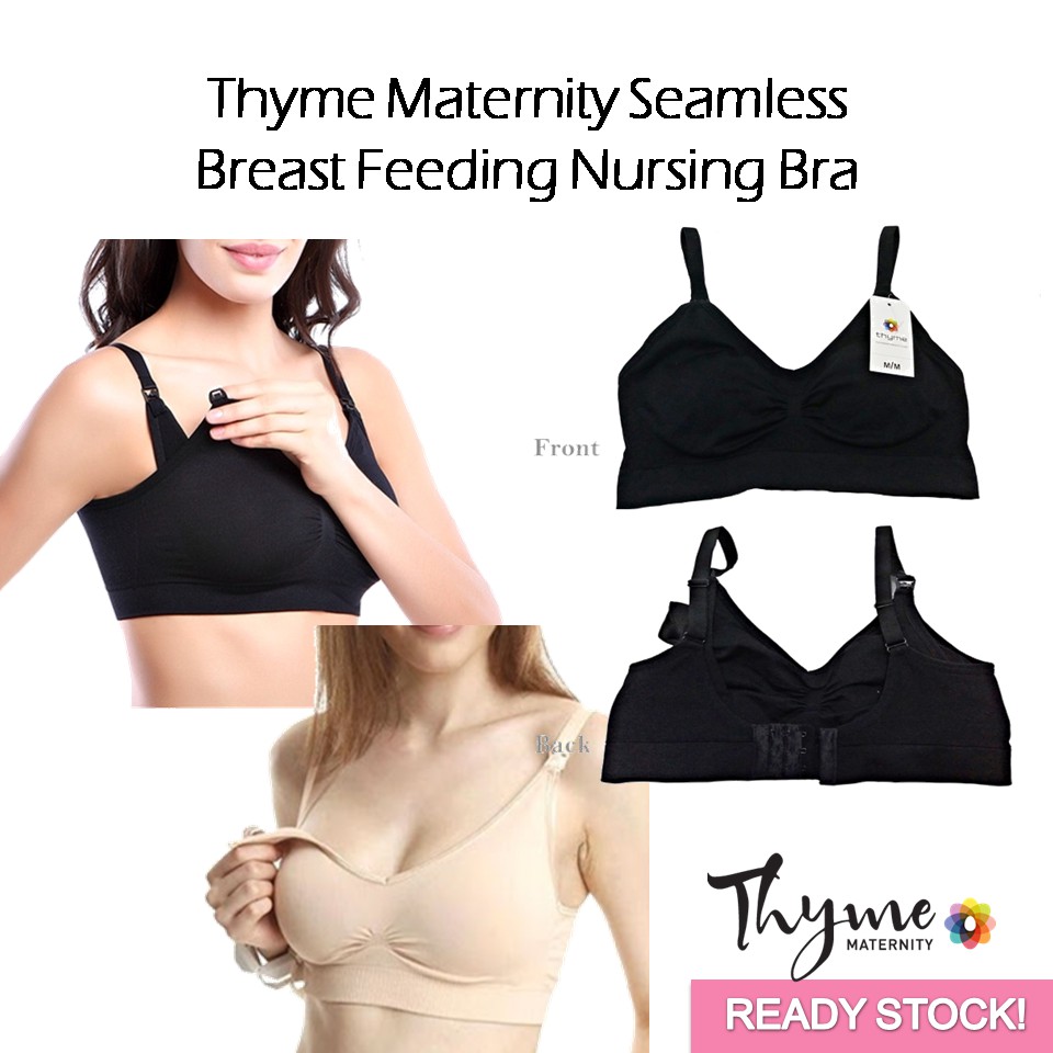 Thyme Maternity Seamless Breast Feeding Nursing Bra (Bra Menyusu Wanita  Bersalin)