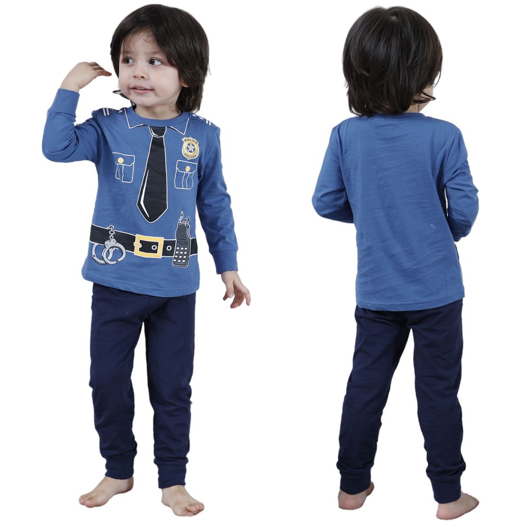 Pajamas Sets Toddler Pajamas Construction Worker Pajamas A&J DESIGN Terno  Pajamas For Kids Boy Police Costume