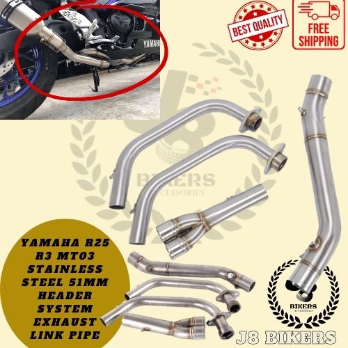 🔥READY STOCK🔥YAMAHA R25 R3 MT03 Stainless Steel 51MM