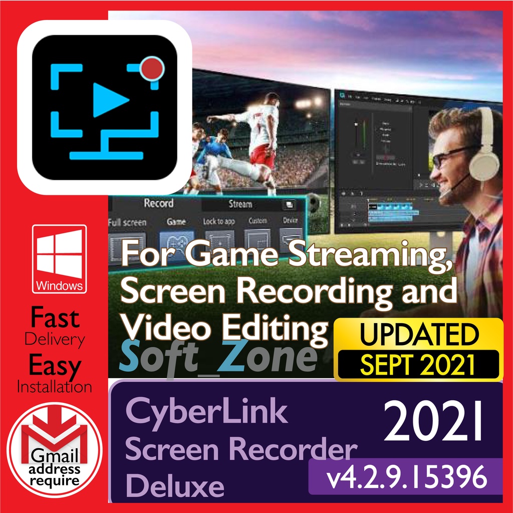 CyberLink Screen Recorder Deluxe 4.2.9.15396 For Game Streaming, Screen Recording[WINDOWS x64