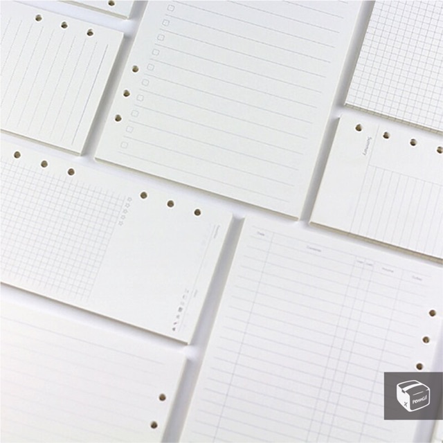 thepenncilboxstudio A6 & A5 Plain Ring Planner/Journal Writing Paper ...
