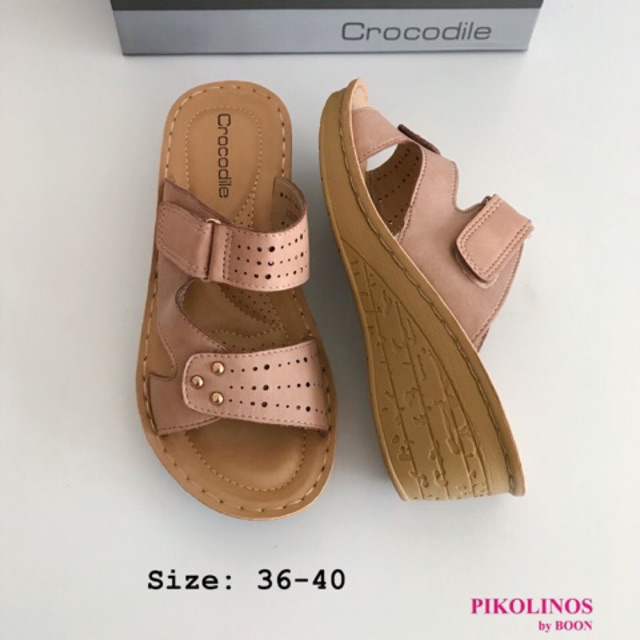 Original Crocodile Women Comfort Sandal Green Pink Shopee