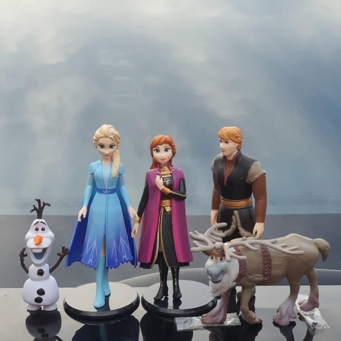 Figure Set Princess Elsa Anna Figure Frozen Sets Of Cake Topper Cake Decoration Shopee