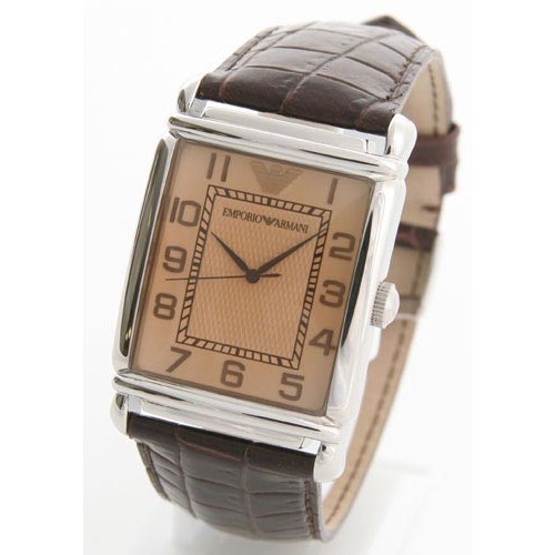 Emporio Armani Classic Quartz Analog Brown Leather Watch AR0402 Men Watch