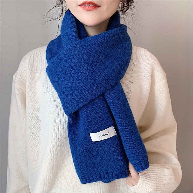 ins Style Korea Dongdaemun New Solid Color Scarf Korean Version Knitted ...