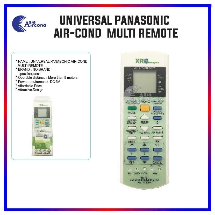PANASONIC UNIVERSAL REMOTE FOR NON INVERTER TYPE Shopee Malaysia