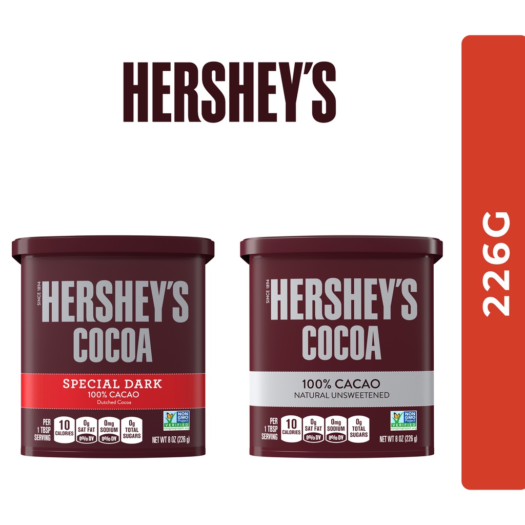 HERSHEY'S COCOA 100 CACAO NATURAL UNSWEETENED SPECIAL DARK COCOA