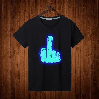 ZAFUL Y2K Aesthetic Streetwear Luminous Reflective Cartoon Printed Funny T- shirt In BLACK