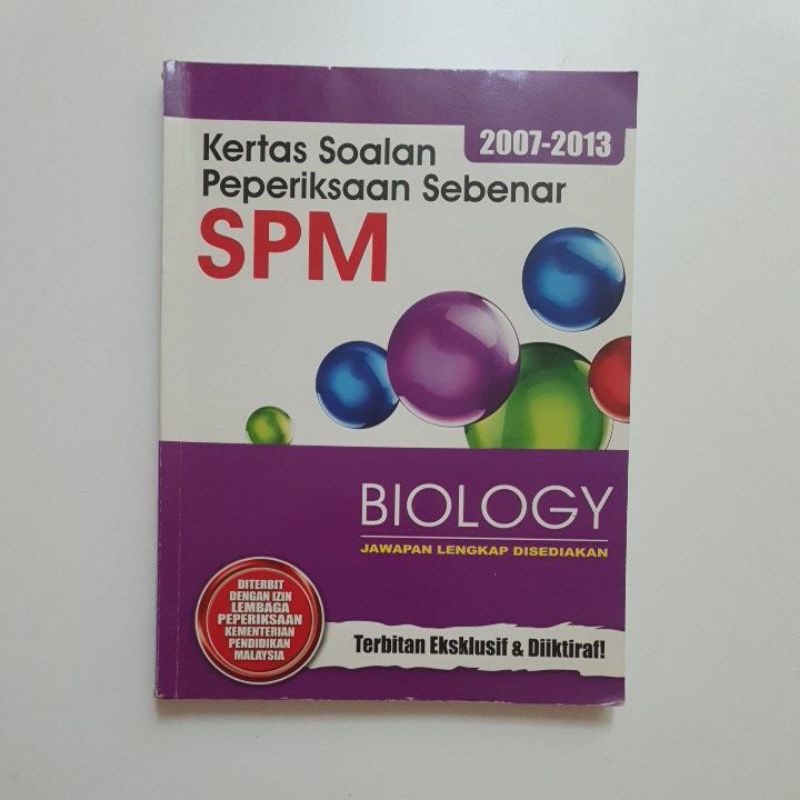 BIOLOGY KERTAS SOALAN PEPERIKSAAN SEBENAR(SPM) | Shopee Malaysia