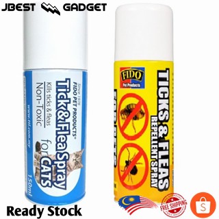 Image showcasing Cat Dog FIDO TICKS and FLEAS REPELLENT SPRAY/ Kutu Spray (150ml ...