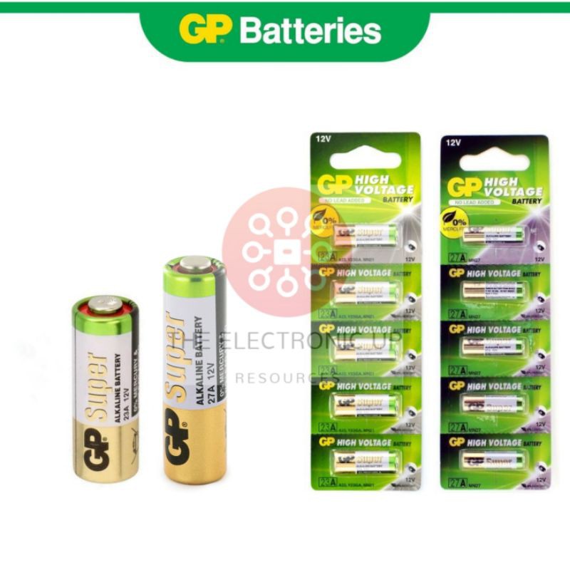 GP 23A/23AE 27A Super Alkaline High Voltage Battery 12V GP 27A Remote ...