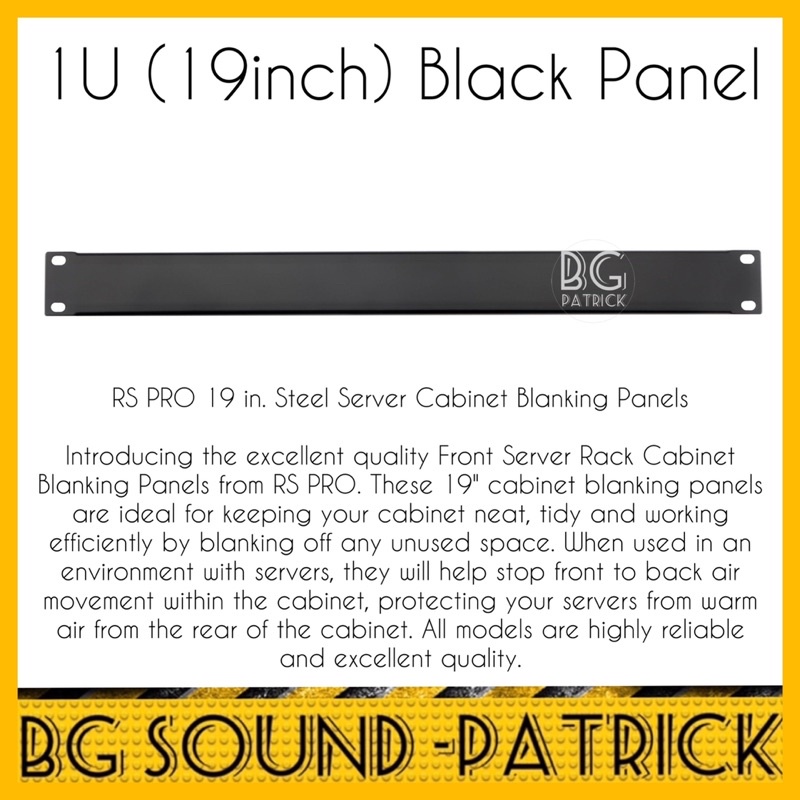 RS-Pro 19inch 1U Blank Black Panel 1U | Server Rack | RACK CASE ...