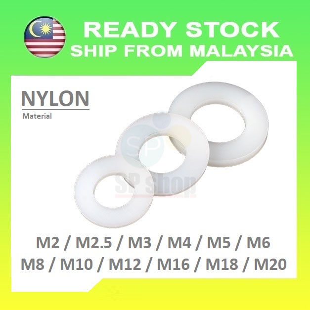 Nylon Flat Washerr Electronics Automotive Washer M2 M20 Shopee Malaysia
