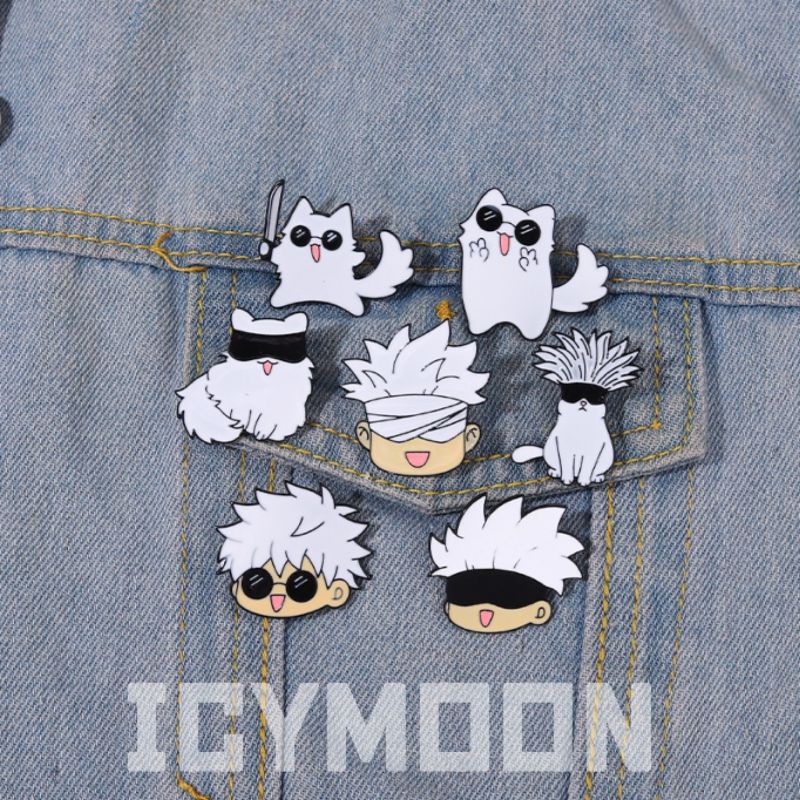 Enamel Pins : Gojo Satoru, Cats, Jujutsu Kaisen Design [PO] | Shopee ...