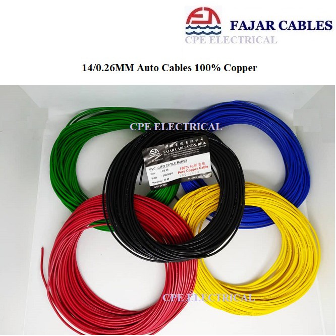 Wholesale Price! FAJAR 14/0.26MM Car Lori Automotive Wire Auto Cable