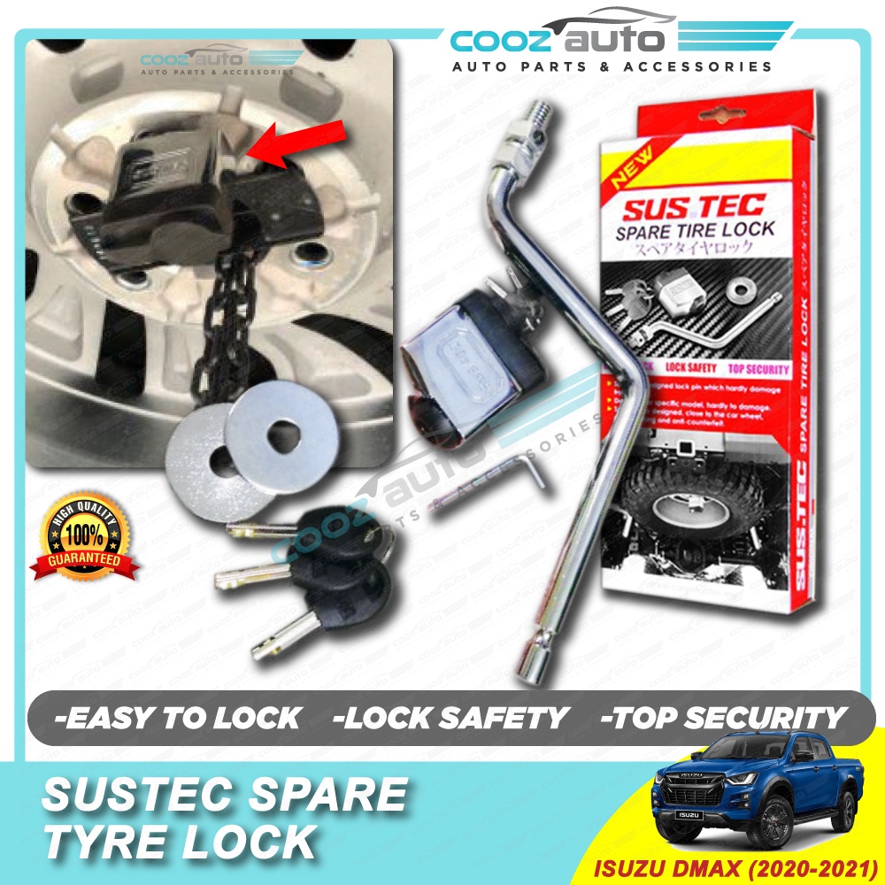 Isuzu D Max Dmax Sustec Spare Tire Wheel Lock Anti Theft Tayar Kunci Tyre Lock