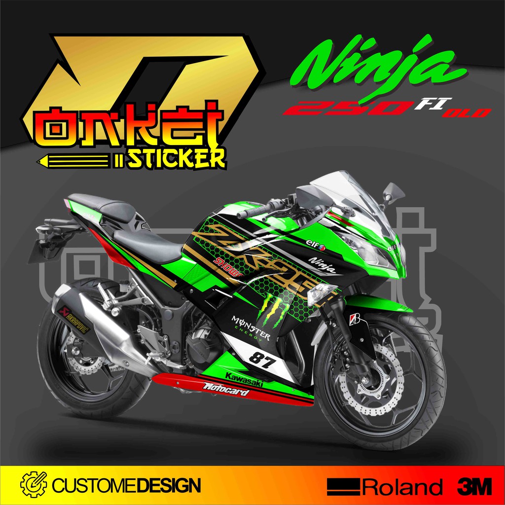 Decal sticker ninja 250 fi top
