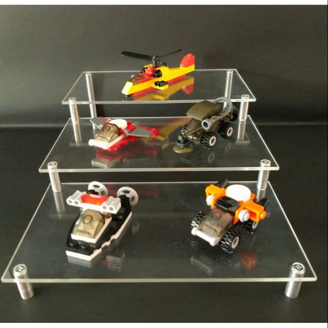 3 Step Display Stand Counter Retail Riser Acrylic Decor | Shopee Malaysia