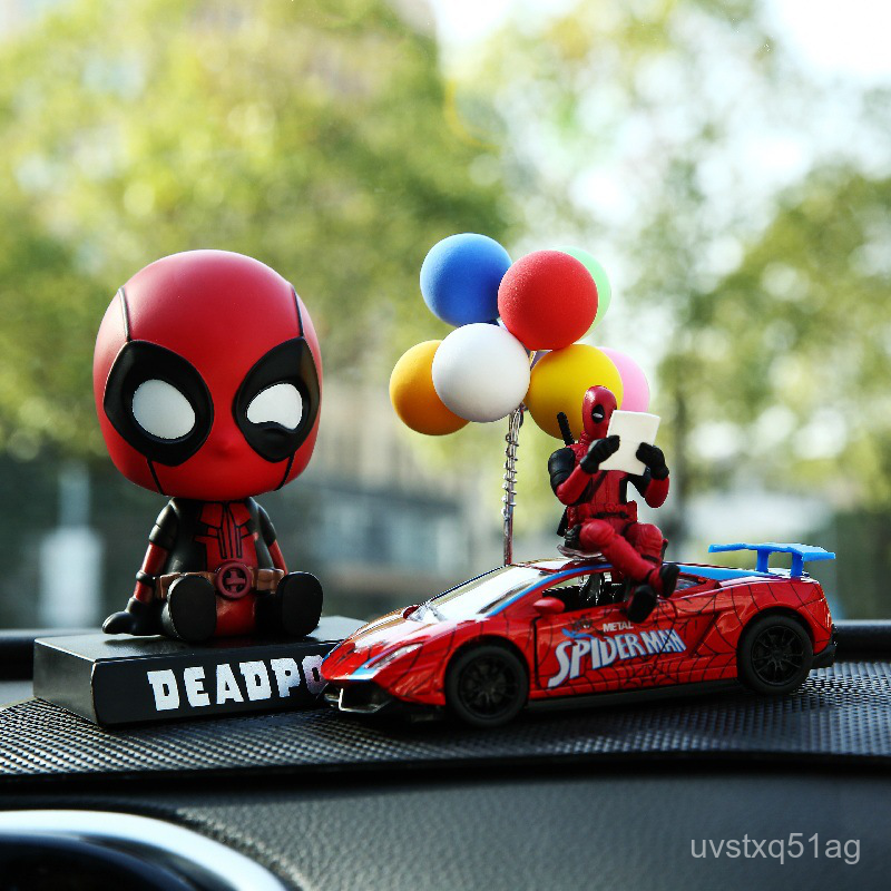 Car Decoration Cool Deadpool Bobblehead for Car Celebrity Car