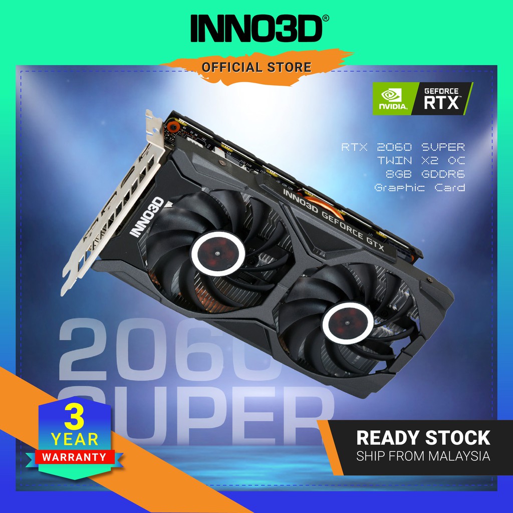 INNO3D GeForce RTX 2060 Super Twin X2 OC 8GB GDDR6 Graphic Card ...