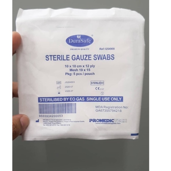 DURASAFE STERILE GAUZE SWABS 10CM X 10CM (5pcs/pouch) | Shopee Malaysia