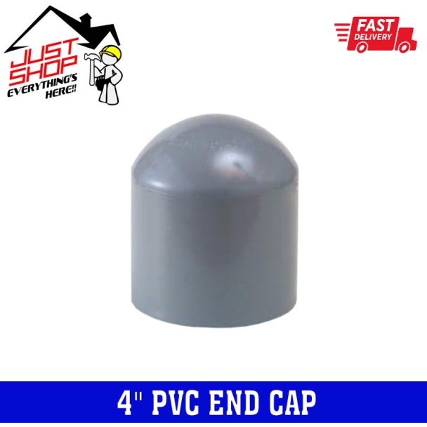 4'' Grey PVC Pressure Pipe End Cap Cover Shopee Malaysia