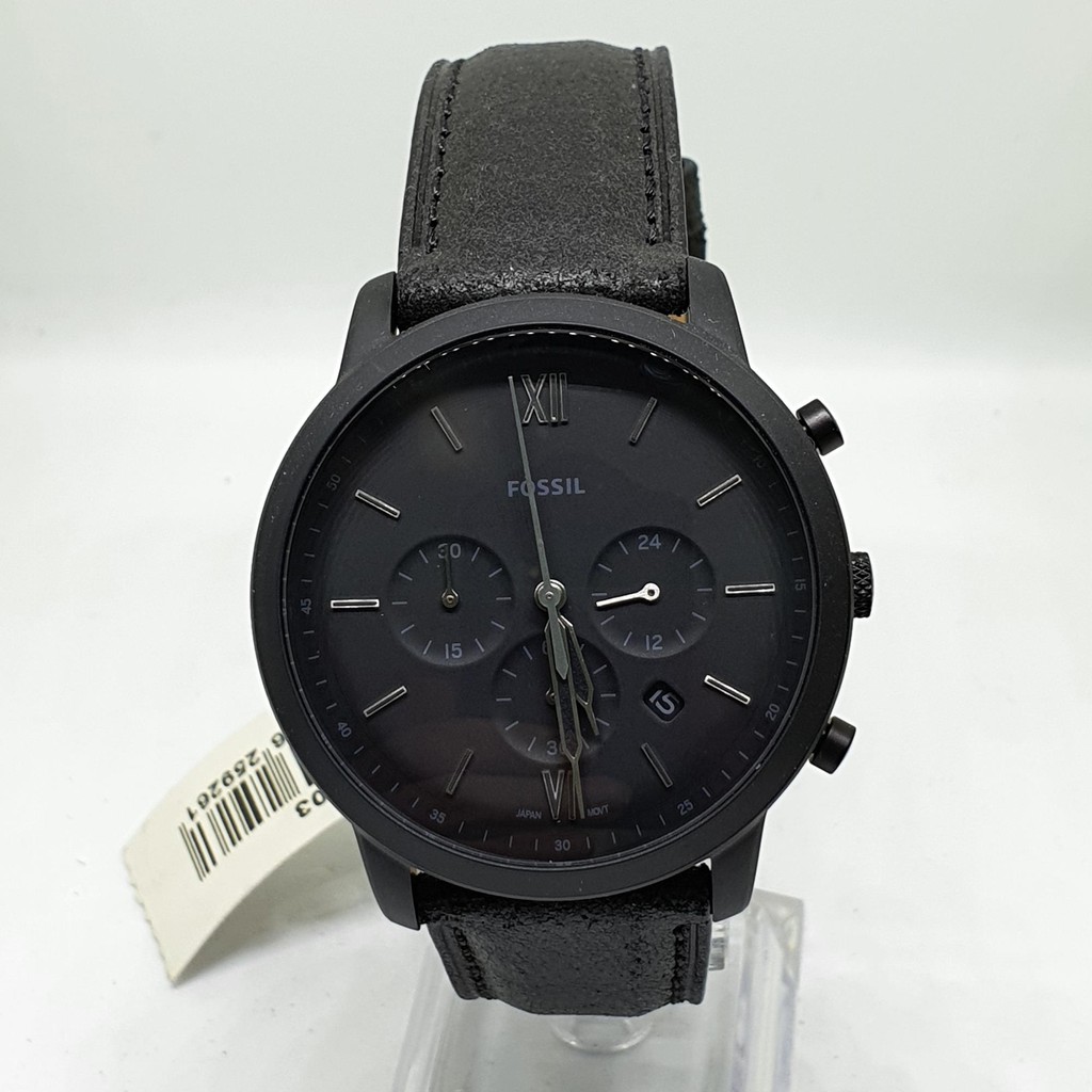 Original Fossil FS5503 Neutra Chronograph Black Leather Analog Quartz Men Watch Shopee Malaysia