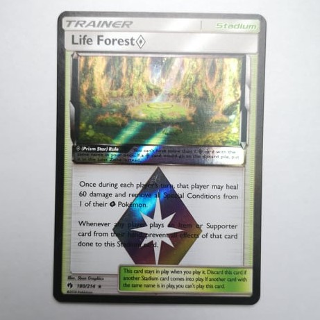 Pokemon Tcg Life Forest Prism Star - 180/214 - Holo Rare | Shopee Malaysia