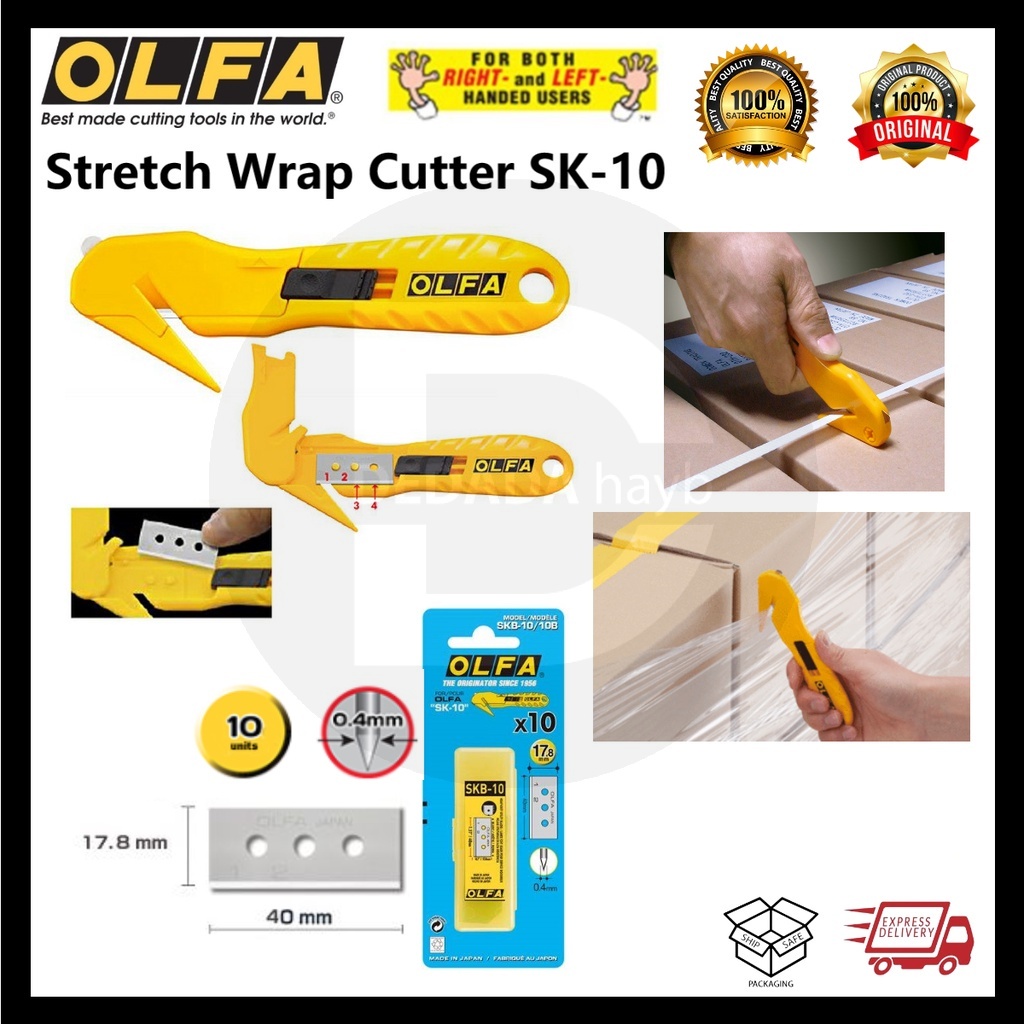 OLFA Stretch Wrap Cutter SK 10 Spare Blade SKB 10 10B Shopee